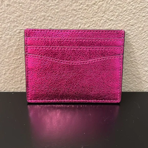 Kate Spade Candy Fuchsia Metallic Card Holder - Picture 2 of 3